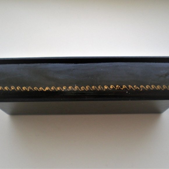 Vintage Russian USSR Signed PALEKH PALEH ПАЛЕХ Lacquer Jewelry Trinket Box - Picture 6 of 10